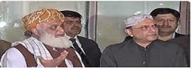 Zardari & Moulana Fazal Presser